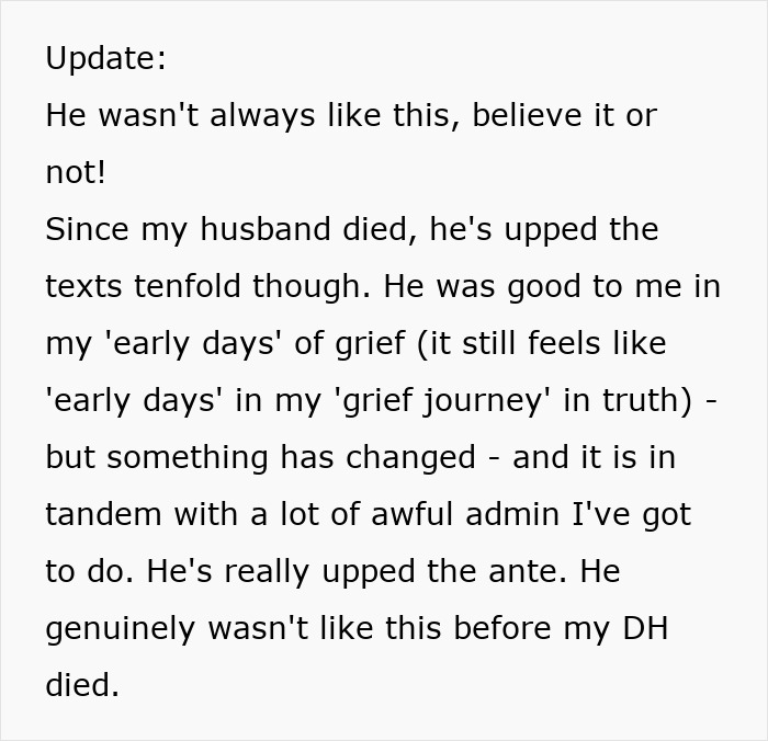 Widow Dealing With Hubby&#8217;s Loss Asks Friend To Give Her Space, He Just Bombards Her With Texts