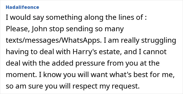 Widow Dealing With Hubby&#8217;s Loss Asks Friend To Give Her Space, He Just Bombards Her With Texts
