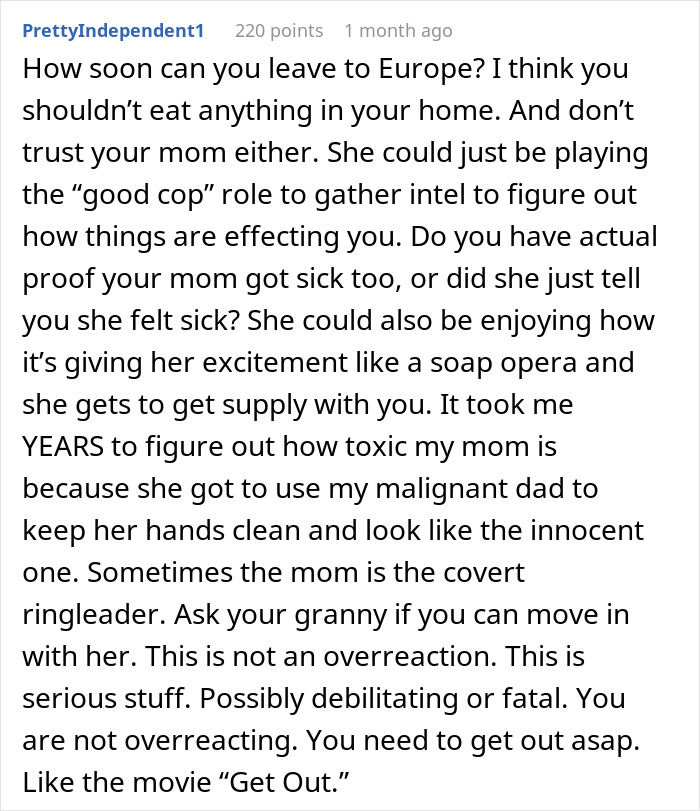 Man Gets Blood Tests Done, Confirms His Suspicions That Dad Is Messing With His Food