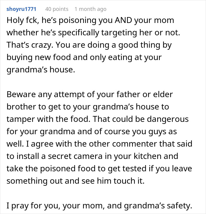 Man Gets Blood Tests Done, Confirms His Suspicions That Dad Is Messing With His Food