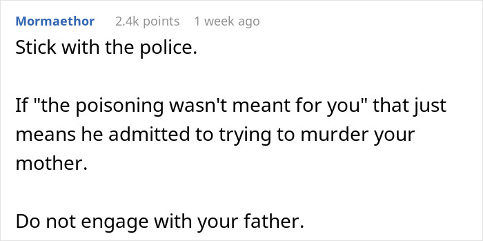 Man Gets Blood Tests Done, Confirms His Suspicions That Dad Is Messing With His Food