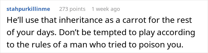 Man Gets Blood Tests Done, Confirms His Suspicions That Dad Is Messing With His Food