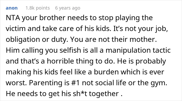 &#8220;AITA? Brother Upset I Am Not Taking On Childcare Duties When We Live Together&#8221;