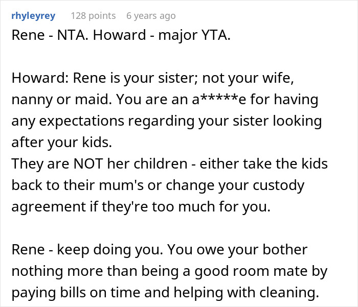 &#8220;AITA? Brother Upset I Am Not Taking On Childcare Duties When We Live Together&#8221;