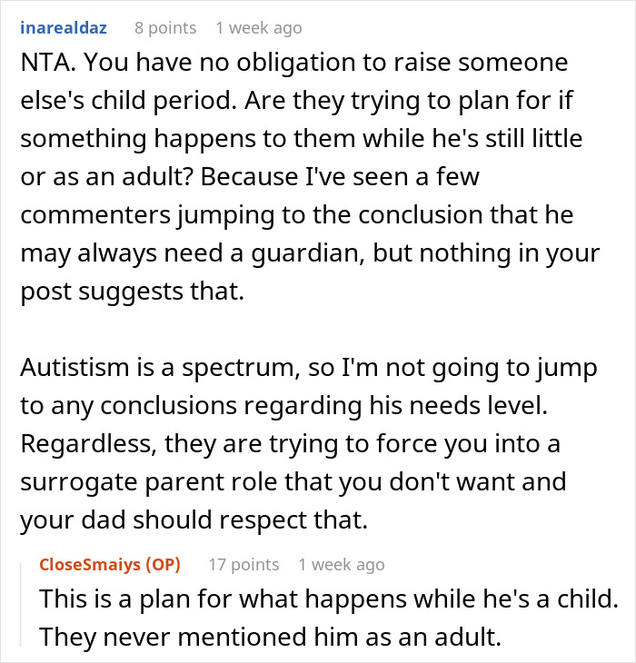 Parents Try To Guilt 21YO Into Taking Guardianship Of Autistic Stepbrother, She Flat-Out Refuses