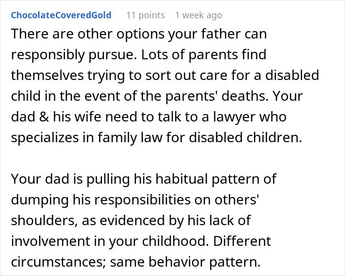 Parents Try To Guilt 21YO Into Taking Guardianship Of Autistic Stepbrother, She Flat-Out Refuses