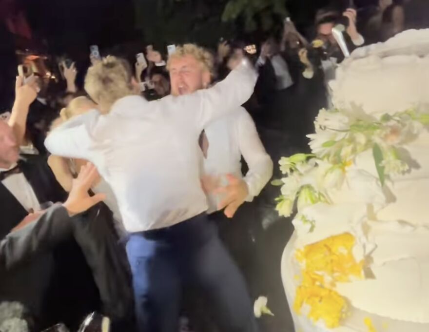 Jake Paul Smashes Logan Paul’s Wedding Cake In Bizarre Viral Clip
