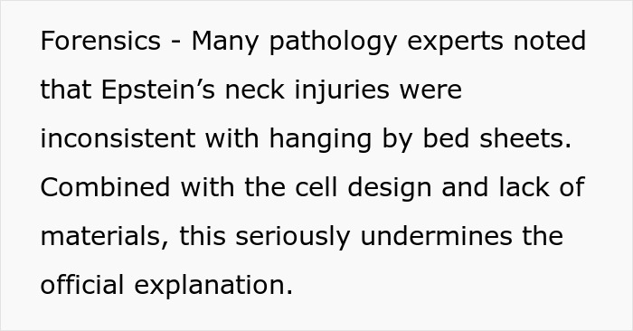 Man Is Convinced They’re Lying About Epstein’s Death Based On His Experience As A Prison Officer