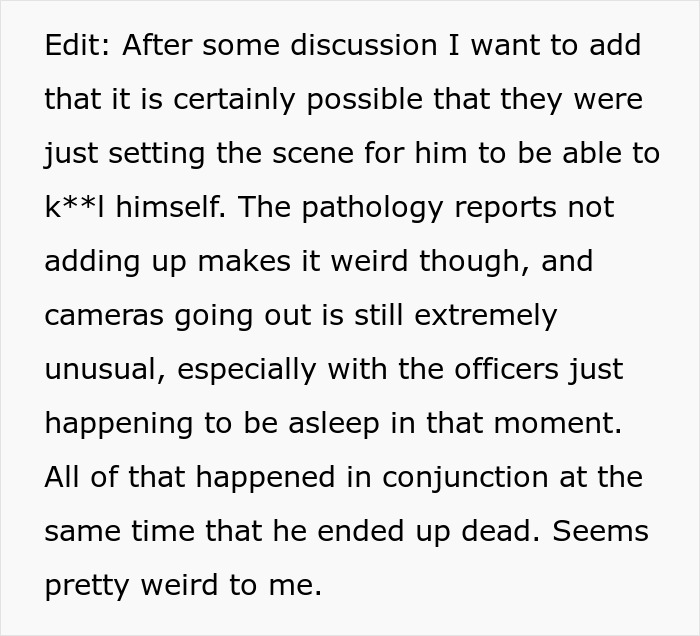 Man Is Convinced They’re Lying About Epstein’s Death Based On His Experience As A Prison Officer