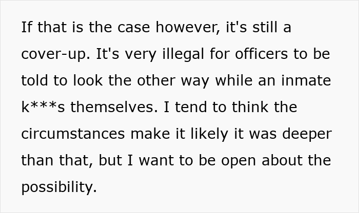 Man Is Convinced They’re Lying About Epstein’s Death Based On His Experience As A Prison Officer