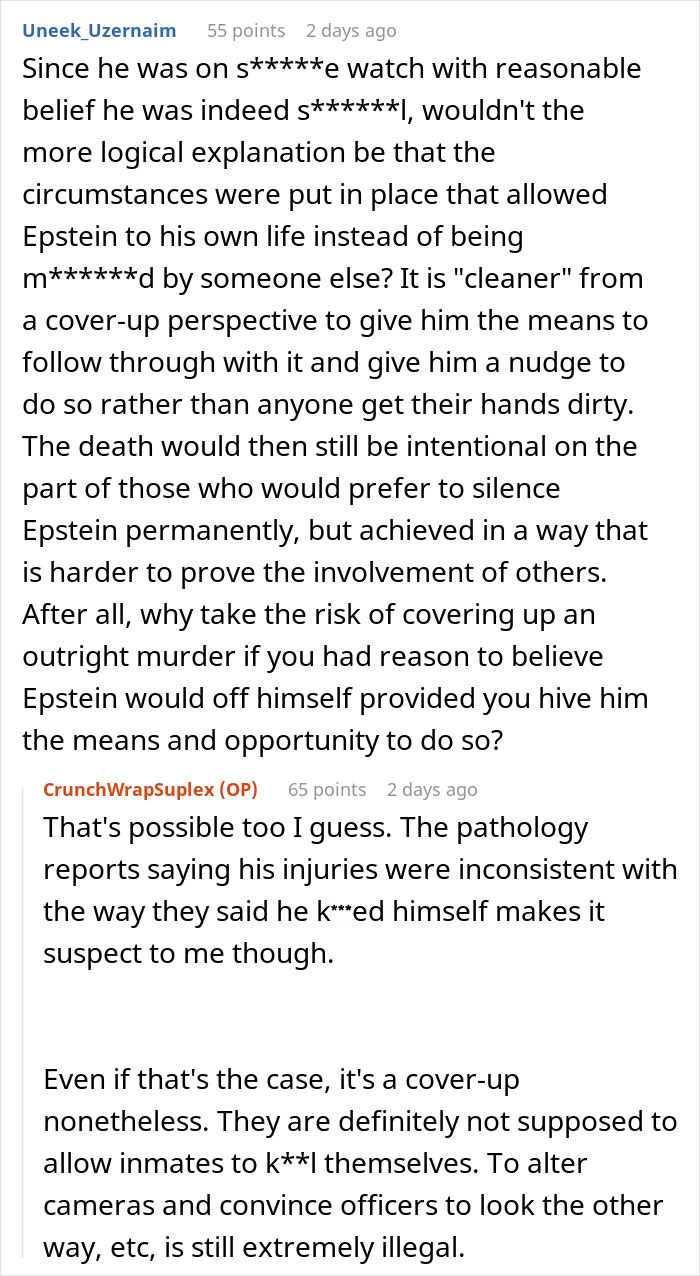 Man Is Convinced They’re Lying About Epstein’s Death Based On His Experience As A Prison Officer