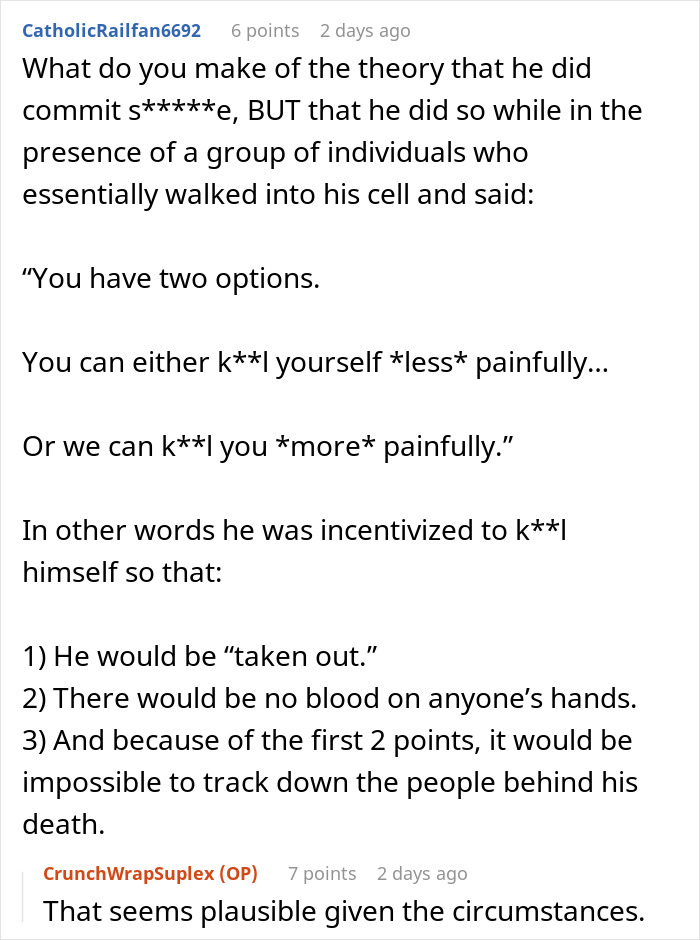 Man Is Convinced They’re Lying About Epstein’s Death Based On His Experience As A Prison Officer