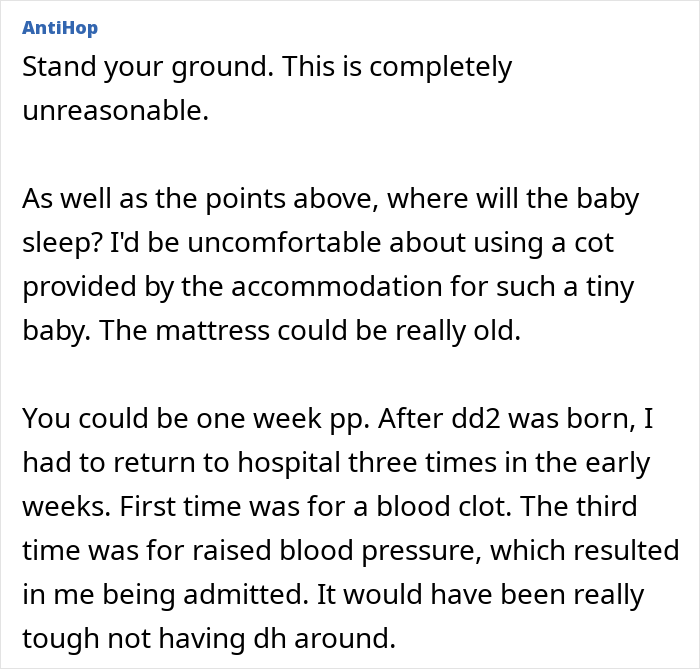 Guy Tells Pregnant Wife “I’ll Just Go With The 2-Year-Old” After She Refuses Postpartum Trip