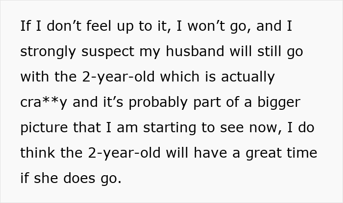 Guy Tells Pregnant Wife “I’ll Just Go With The 2-Year-Old” After She Refuses Postpartum Trip