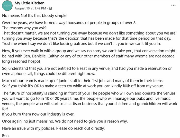 &#8220;No Means No!&#8221;: Café Owner Calls Out &#8220;Entitled&#8221; Customers After They Left Teen Worker In Tears