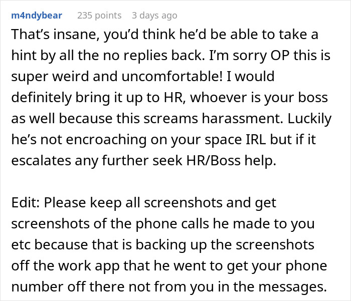 Woman Ghosts Creepy Colleague Who Won&#8217;t Stop Texting Her, He Just Doubles Down, She’s Horrified