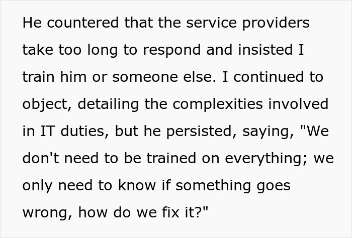 Boss Refuses To Approve PTO Unless IT Manager Trains Him, Gets A Resignation Letter Instead