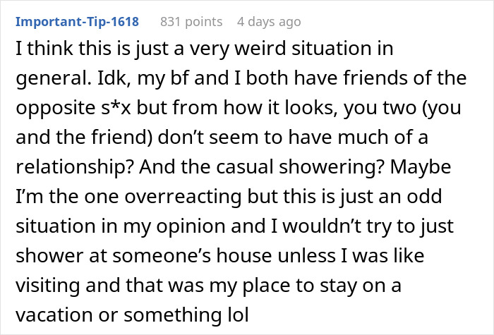 BF Feels Embarrassed And Annoyed After GF Refuses To Let His Female Friend Use Her Expensive Shampoo