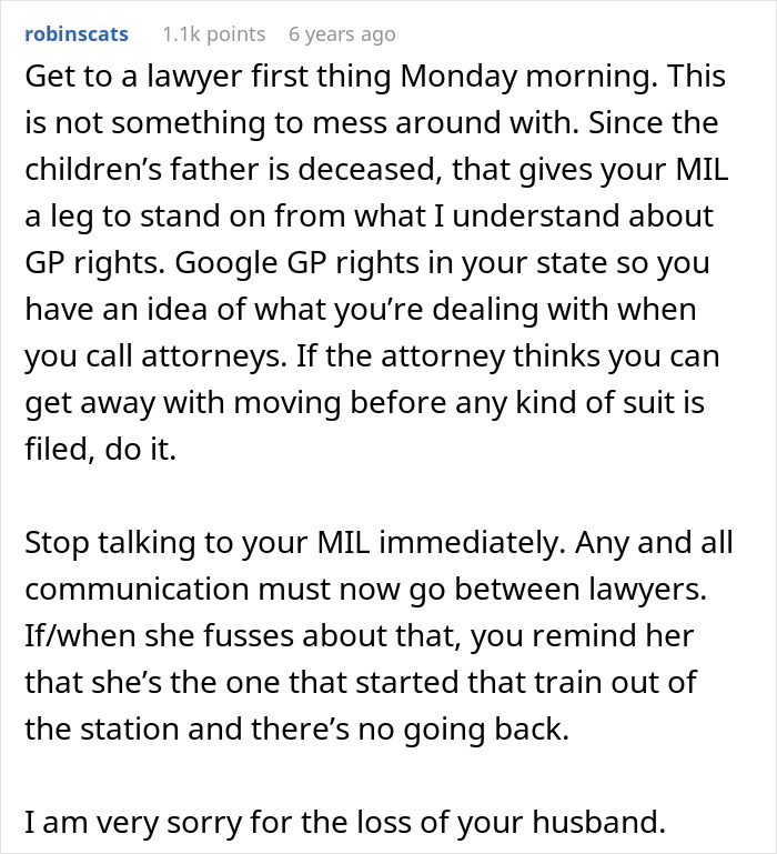 Widow Wants To Move Back To Her Home Country With Her 3 Kids, MIL Says She’ll See Her In Court