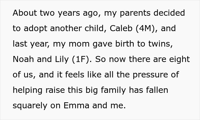 16YO Twins Miss Out On Being Teens Due To Parents Always Expecting Them To Babysit Their 6 Kids