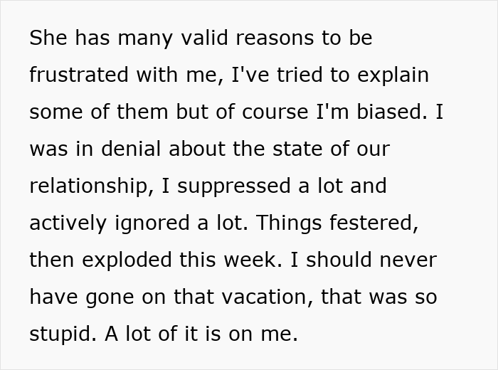 Husband Shares Painful Story About A Vacation That Exposed Cracks In His 20+ Year Marriage