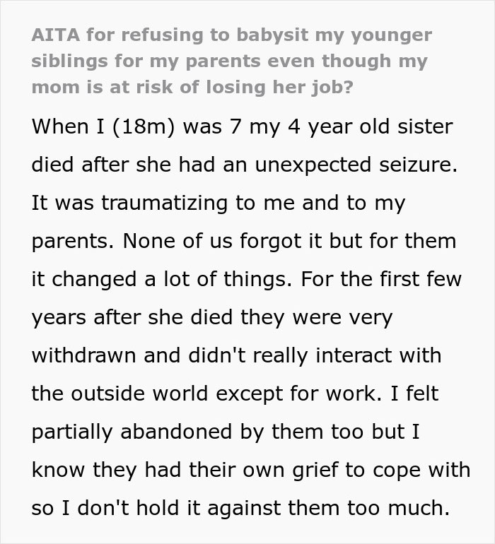 Guy Refuses To Babysit His Siblings After Years Of Being Treated Like A Stranger