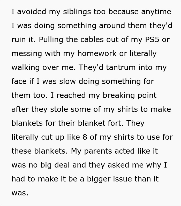 Guy Refuses To Babysit His Siblings After Years Of Being Treated Like A Stranger