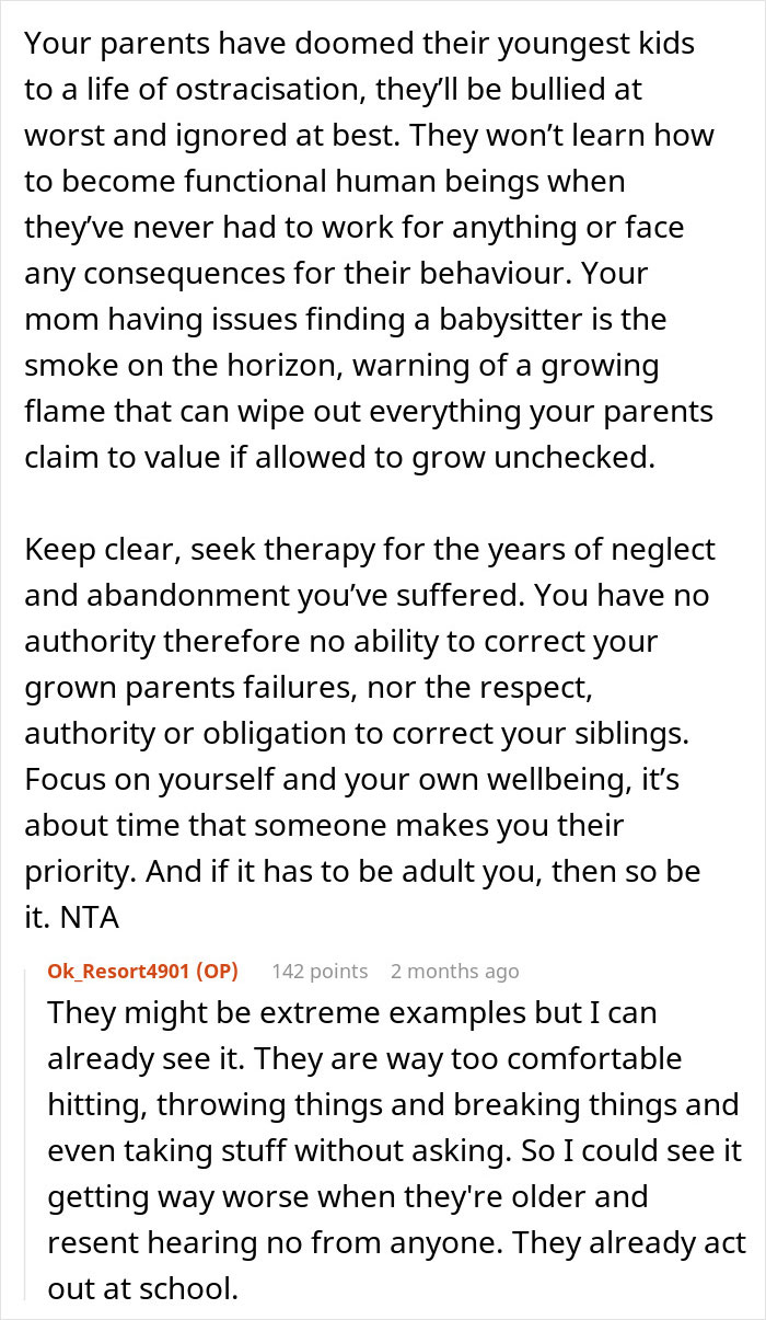 Guy Refuses To Babysit His Siblings After Years Of Being Treated Like A Stranger