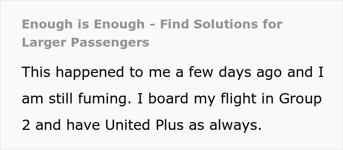 Obese Woman Tries To Force Passenger To Raise Their Armrest, Flight Attendant Has To Get Involved