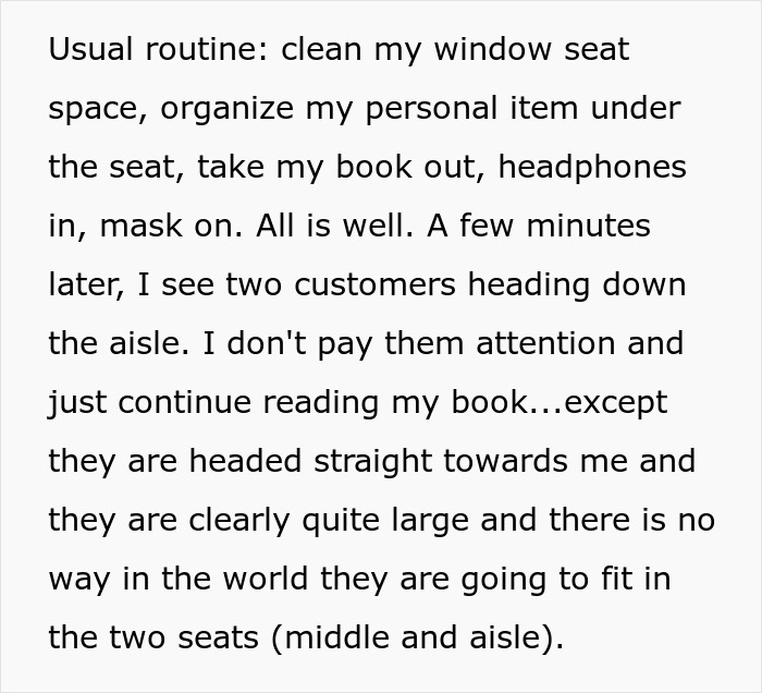 Obese Woman Tries To Force Passenger To Raise Their Armrest, Flight Attendant Has To Get Involved