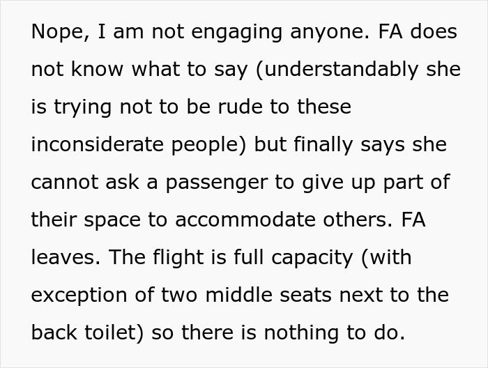 Obese Woman Tries To Force Passenger To Raise Their Armrest, Flight Attendant Has To Get Involved
