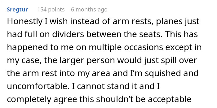 Obese Woman Tries To Force Passenger To Raise Their Armrest, Flight Attendant Has To Get Involved