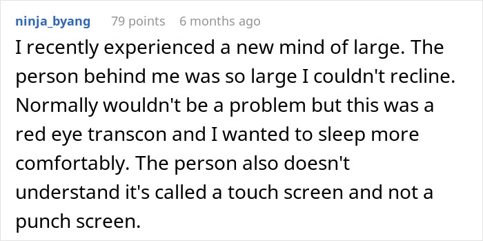 Obese Woman Tries To Force Passenger To Raise Their Armrest, Flight Attendant Has To Get Involved