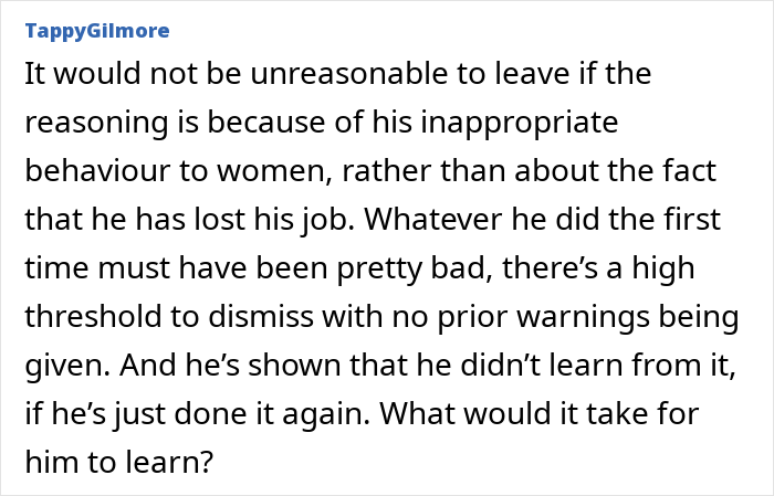 Husband Gets Final Warning For Sexual Comments At Work, Wife Questions Everything