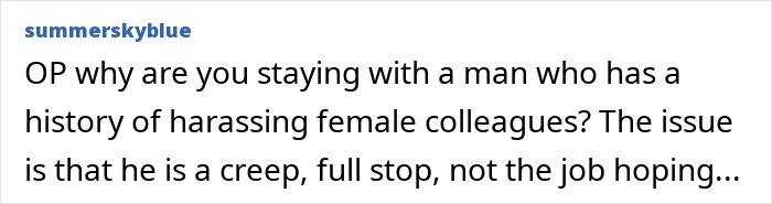 Husband Gets Final Warning For Sexual Comments At Work, Wife Questions Everything
