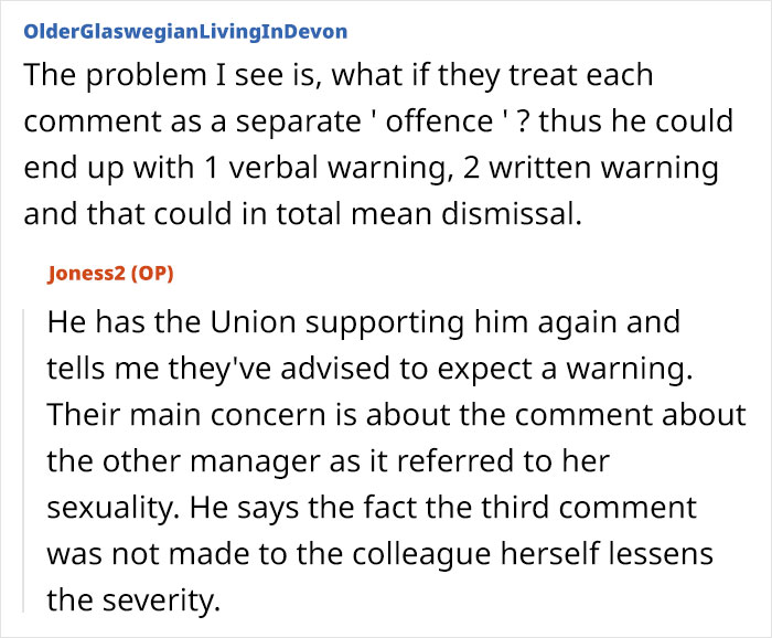 Husband Gets Final Warning For Sexual Comments At Work, Wife Questions Everything