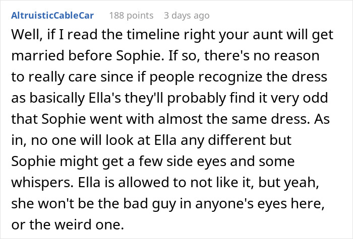 &#8220;AITA For Telling My Brother&#8217;s Fiancée She Can&#8217;t Wear A Dress That Looks Just Like Mine?&#8221;
