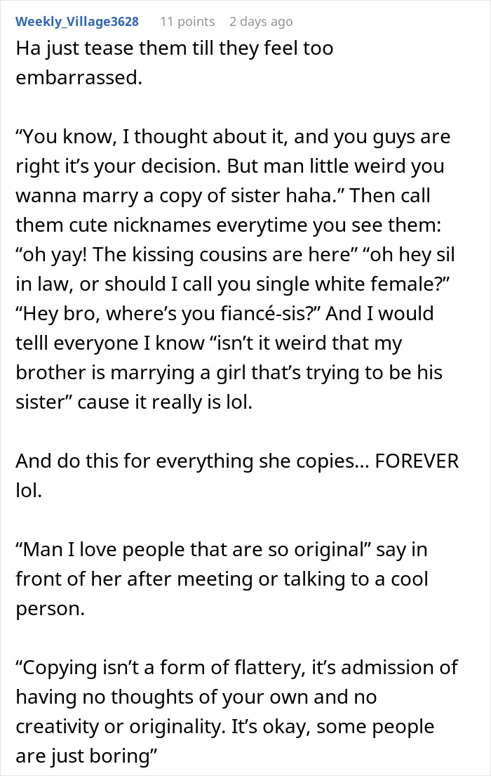 &#8220;AITA For Telling My Brother&#8217;s Fiancée She Can&#8217;t Wear A Dress That Looks Just Like Mine?&#8221;