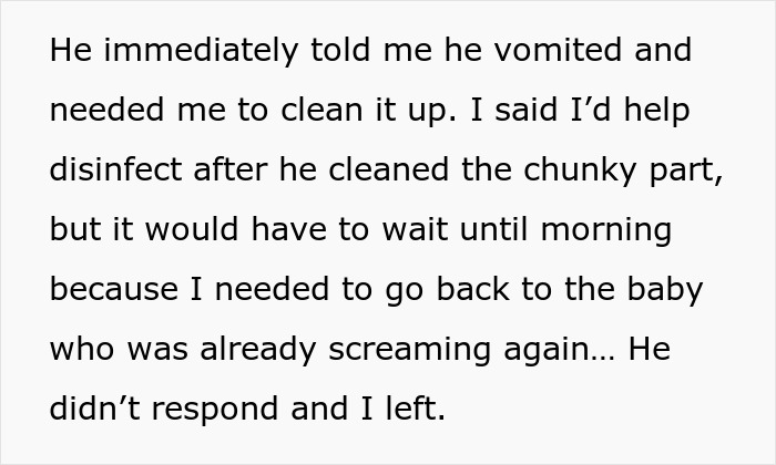 New Mom Declines Fiancé’s Request To Clean His Vomit, He Insists She Has To &#8220;Figure It Out&#8221;