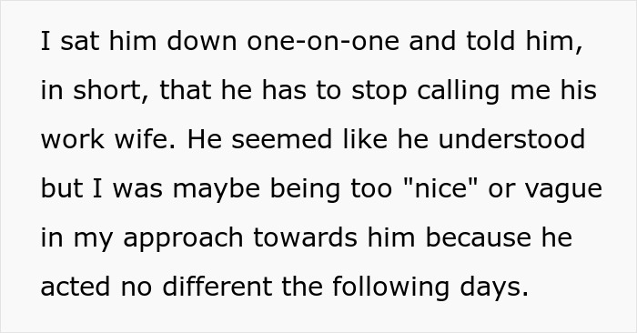 Lady Asks If She Overreacted Due To Cultural Differences By Reporting Guy Who Called Her Work Wife