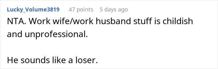 Lady Asks If She Overreacted Due To Cultural Differences By Reporting Guy Who Called Her Work Wife