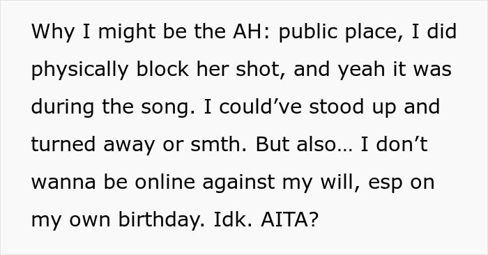 Self-Proclaimed Influencer Tries Filming SIL At B-Day Dinner, Flips Out When She Blocks Her Camera