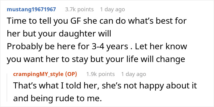 GF Lays Down Ultimatum After Caring Dad Lets Pregnant Daughter Move Back Home