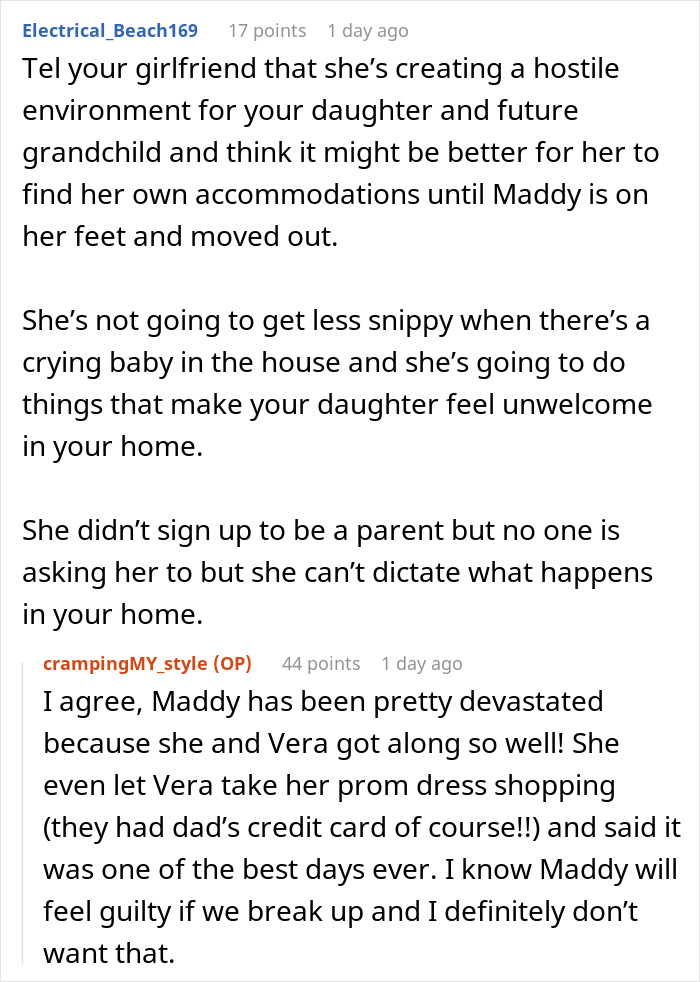 GF Lays Down Ultimatum After Caring Dad Lets Pregnant Daughter Move Back Home