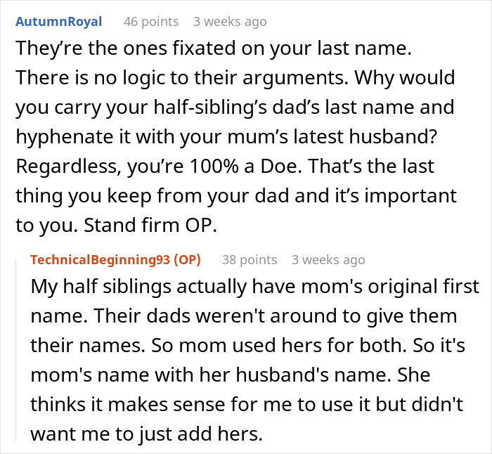 A Young Man Wanted To Keep His Late Father’s Surname, Even When His Mom Told Him To Change It