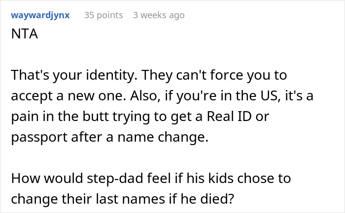 A Young Man Wanted To Keep His Late Father’s Surname, Even When His Mom Told Him To Change It