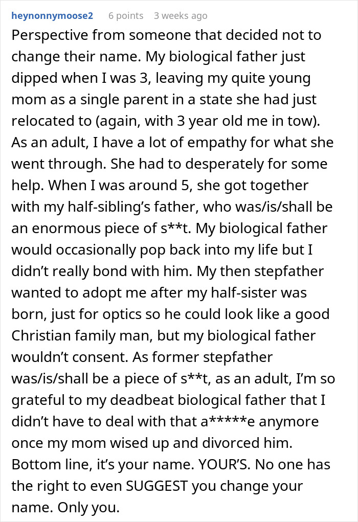 A Young Man Wanted To Keep His Late Father’s Surname, Even When His Mom Told Him To Change It