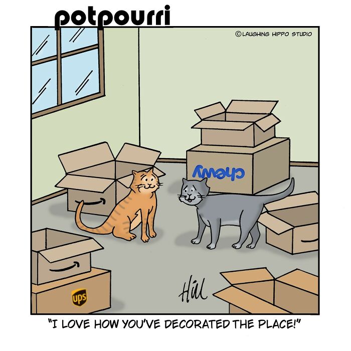 50 New One-Panel Comics Filled With Humor And Silly Situations By ‘Laughing Hippo Studio’