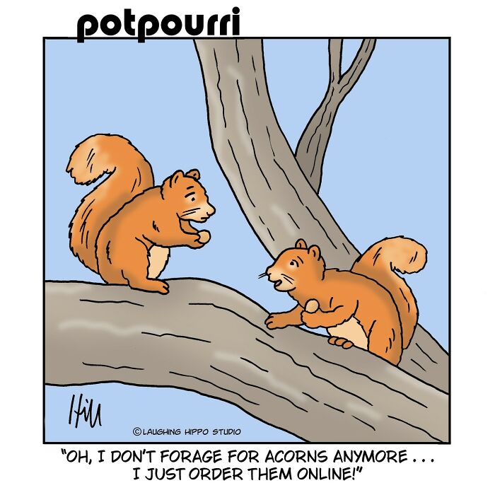 50 New One-Panel Comics Filled With Humor And Silly Situations By ‘Laughing Hippo Studio’