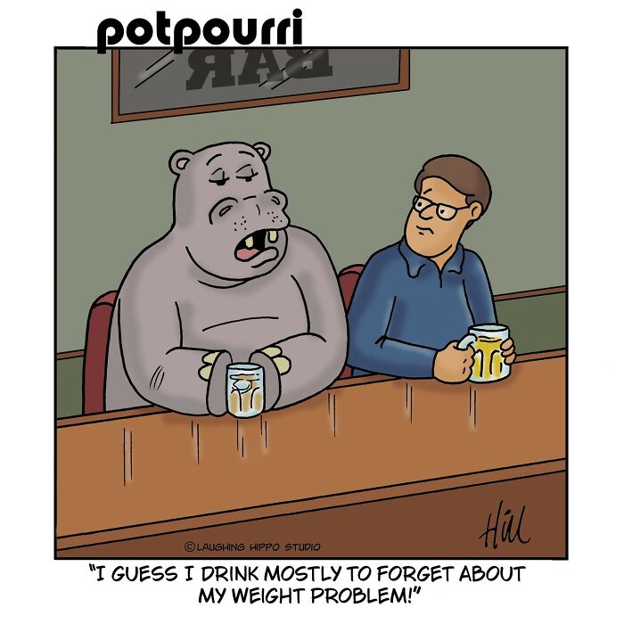 50 New One-Panel Comics Filled With Humor And Silly Situations By ‘Laughing Hippo Studio’